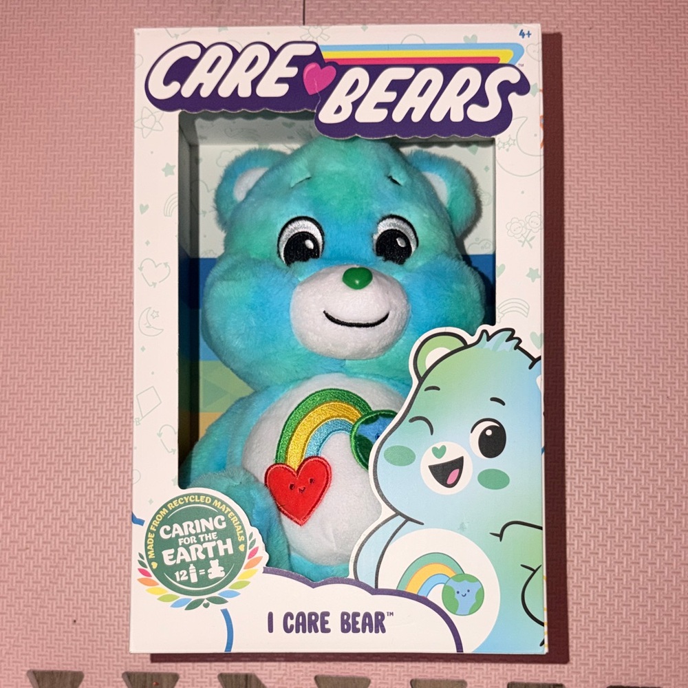 Care Bears I Care Bear Plush - Aqua Teal with Rainbow Heart